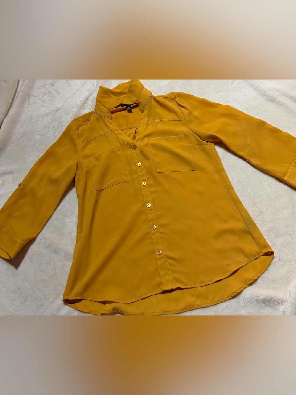 By & By Button-Front Blouse